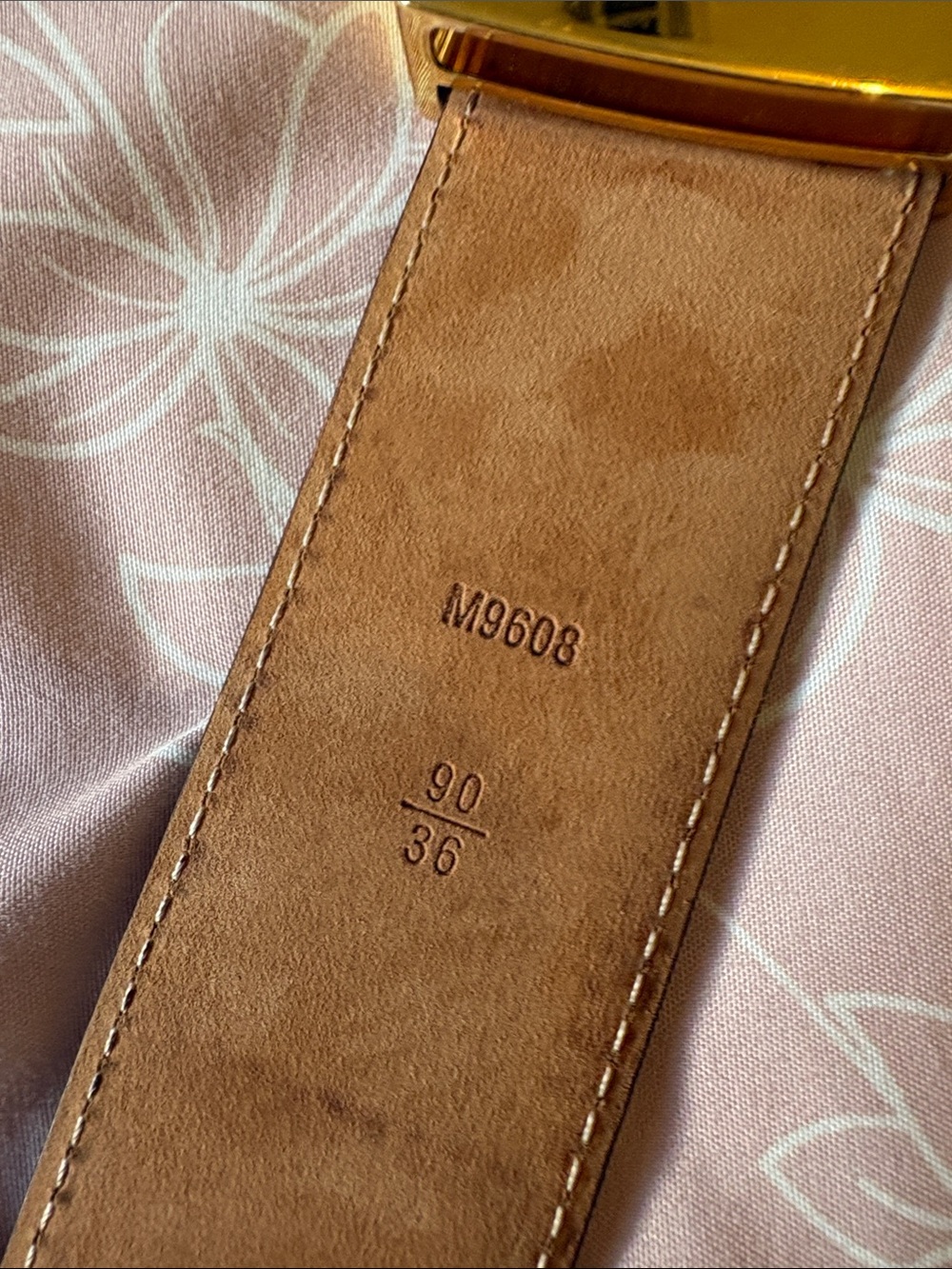 Louis Vuitton M9608 Logo Canvas Belt Size 90/36 - Picture 8 of 13